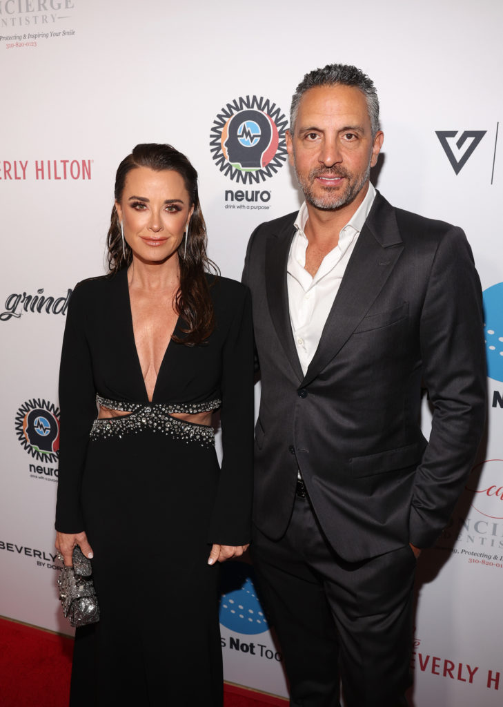 Kyle Richards and Mauricio Umansky attend the Homeless Not Toothless Hollywood Gala at The Beverly Hilton on April 22, 2023 in Beverly Hills, Calif...
