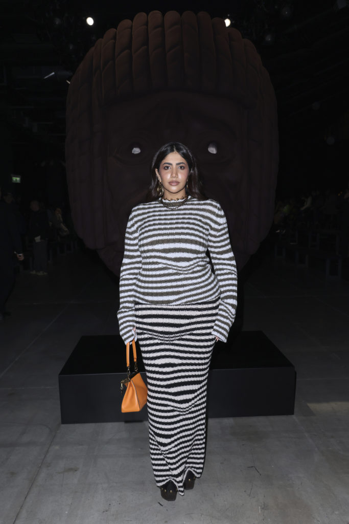 Noor Naim attends the Etro fashion show during the Milan Fashion Week Womenswear Fall/Winter 2024-2025 on February 21, 2024 in Milan, Italy.