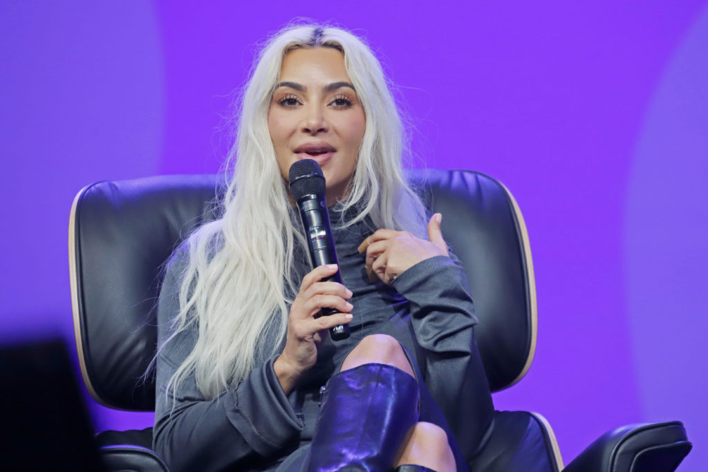 Kim Kardashian on stage during the OMR Festival 2024 on May 7, 2024 in Hamburg, Germany.