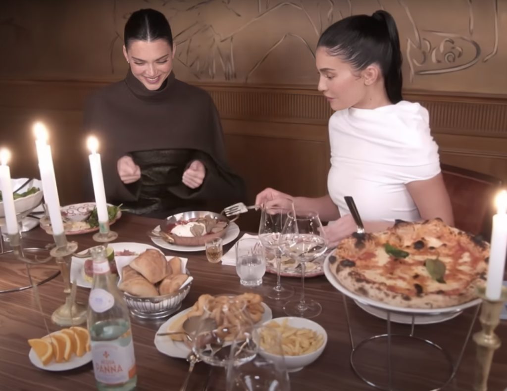 Kylie and Kendall Jenner sit down for dinner on The Kardashians