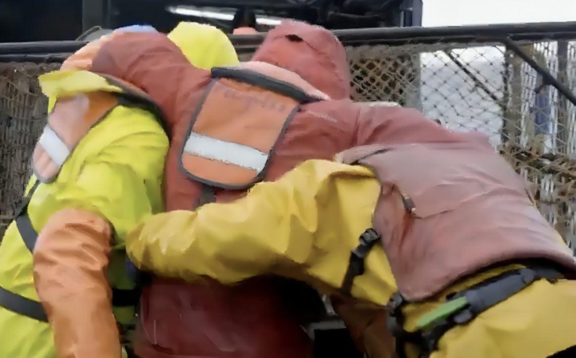 Deadliest Catch's Megan Wallace wails in pain as hip 'pops out of socket' miles  out at sea