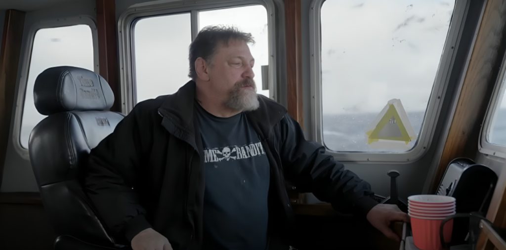 Captain Johnathan Hillstrand sits on boat on Deadliest Catch