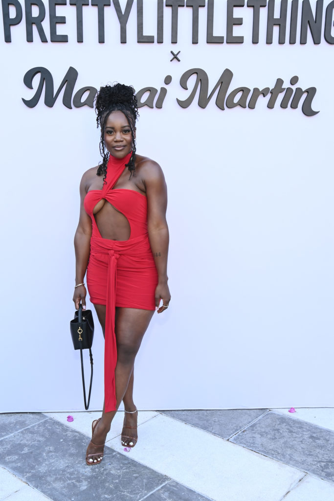 Amber Desiree attends the PrettyLittleThing X Marsai Martin event on July 09, 2024 in Beverly Hills, California.