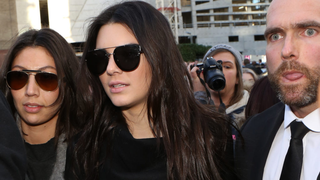 Kendall Jenner at Topshop Unique on day 3 of London Fashion Week February 15 2014. Photo by Ki Price