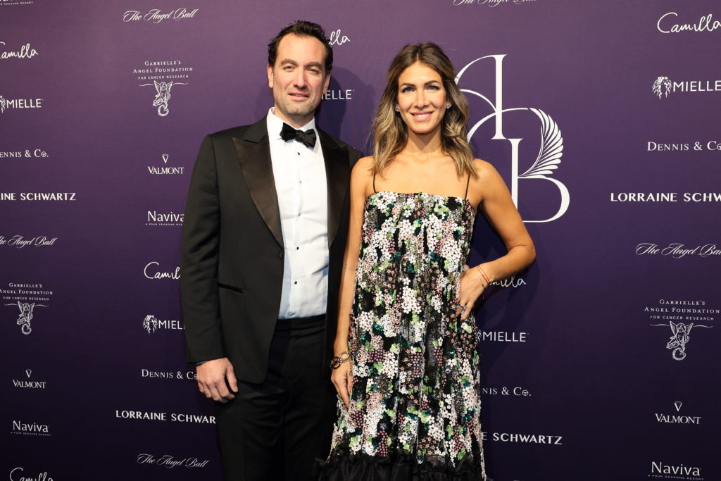 (L-R) Abe Lichy and Erin Lichy attend the 26th Annual Angel Ball at Cipriani Wall Street on October 28, 2024 in New York City.