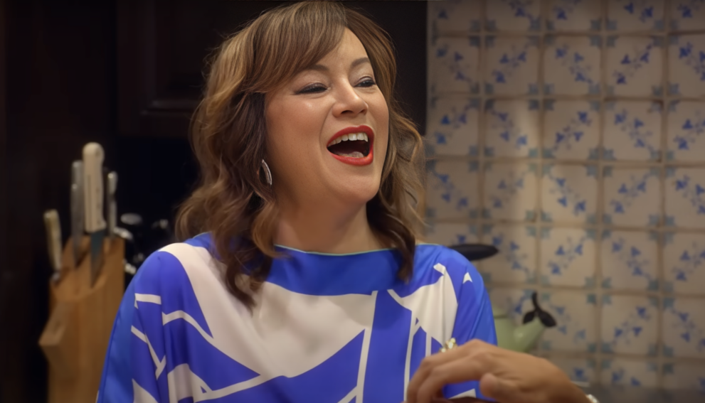 Jennifer Tilly laughs filming RHOBH