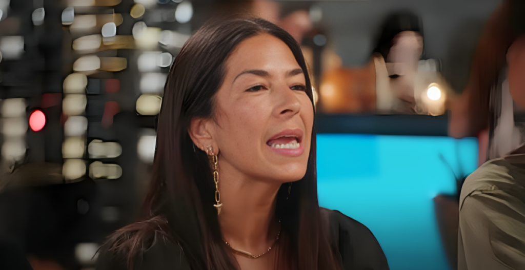 Rebecca Minkoff looks angry with mouth open on RHONY.