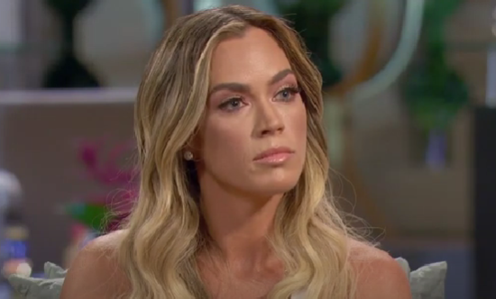 Teddi Mellencamp has stern look on RHOBH.