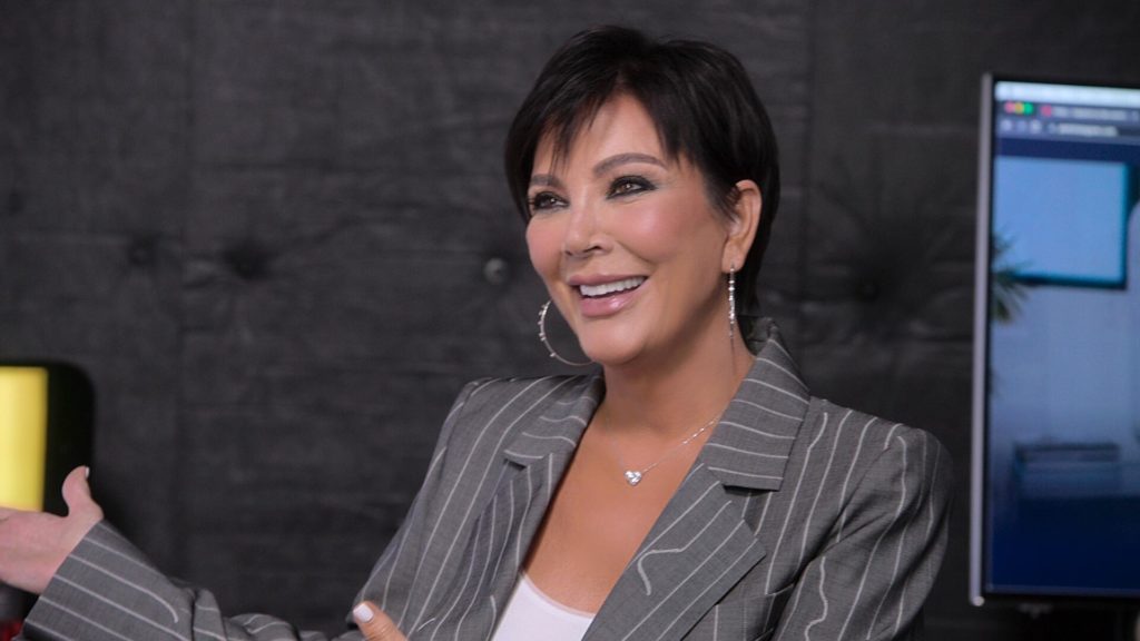 Kris Jenner smiles filming The Kardashians